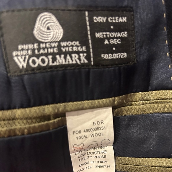 Men’s Joseph Abboud Suit Jacket Black 50R - Picture 10 of 12